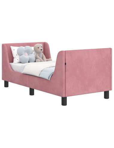 Struttura letto per bambini con testata Rosa 70 x 140 cm