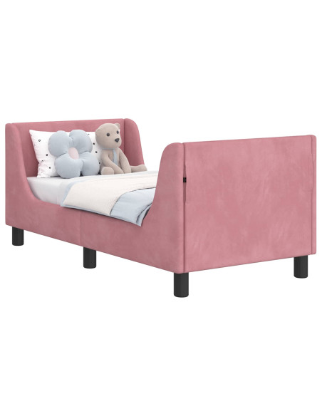 Struttura letto per bambini con testata Rosa 70 x 140 cm