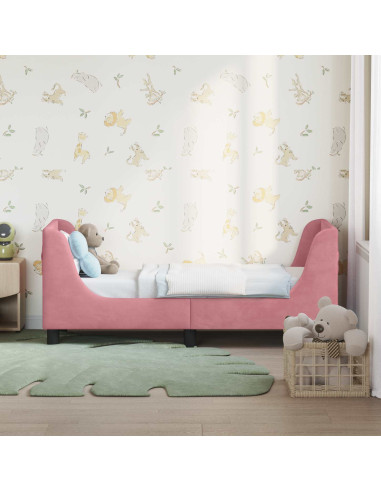 Struttura letto per bambini con testata Rosa 70 x 140 cm