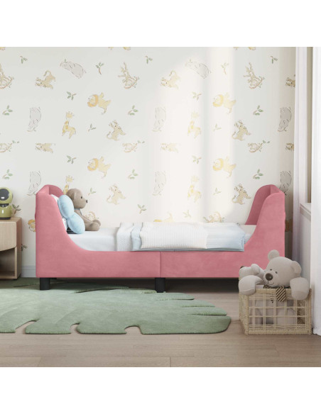 Struttura letto per bambini con testata Rosa 70 x 140 cm