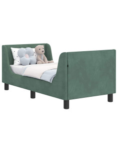 Struttura letto per bambini con testata Verde Mare 70 x 140 cm 2
