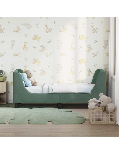 Struttura letto per bambini con testata Verde Mare 70 x 140 cm