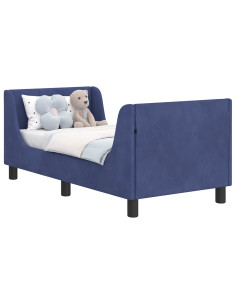 Struttura letto per bambini con testata Blu Polizia 70 x 140 cm 2