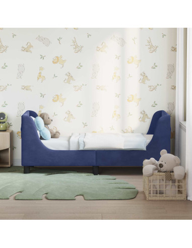 Struttura letto per bambini con testata Blu Polizia 70 x 140 cm