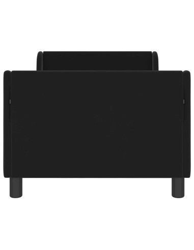 Struttura letto bambini con testata Nero 80 x 160 cm Velluto