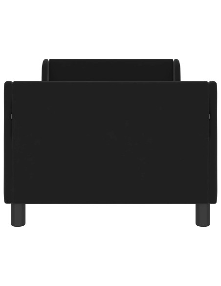 Struttura letto bambini con testata Nero 80 x 160 cm Velluto