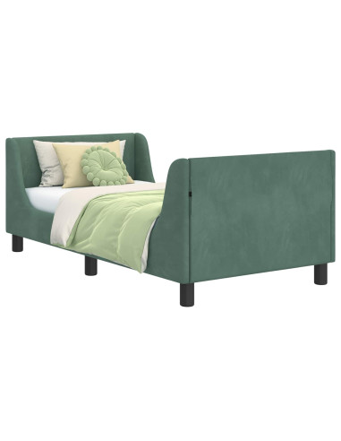 Struttura letto bambini con testata Verde Mare 80 x 160 cm