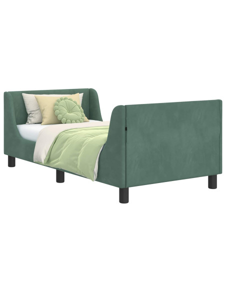 Struttura letto bambini con testata Verde Mare 80 x 160 cm