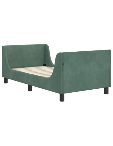 Struttura letto bambini con testata Verde Mare 80 x 160 cm