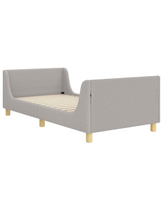 Struttura letto bambini con testata Grigio chiaro 80 x 200 cm 2