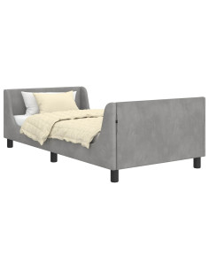 Struttura letto bambini con testata Grigio chiaro 80 x 200 cm 2