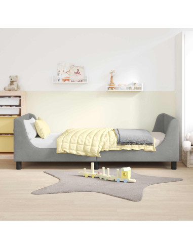 Struttura letto bambini con testata Grigio chiaro 80 x 200 cm