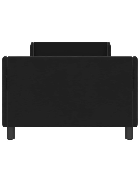Struttura letto bambini con testata Nero 80 x 200 cm Velluto
