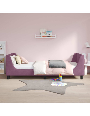 Struttura letto bambini con testata Viola 80 x 200 cm Velluto