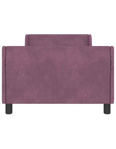 Struttura letto bambini con testata Viola 80 x 200 cm Velluto