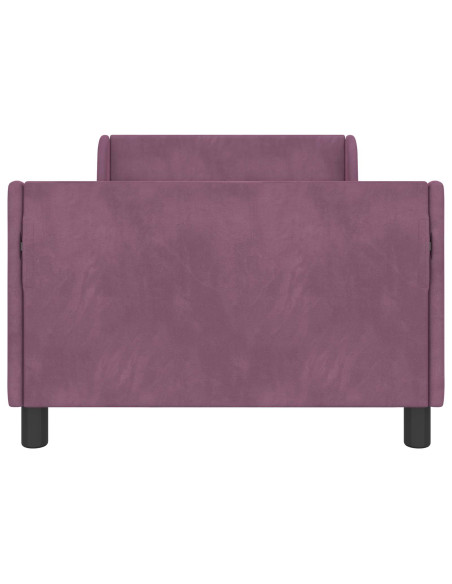 Struttura letto bambini con testata Viola 80 x 200 cm Velluto