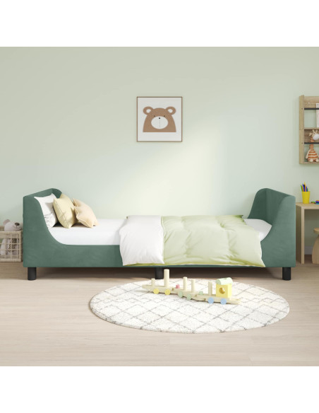 Struttura letto bambini con testata Verde Mare 80 x 200 cm