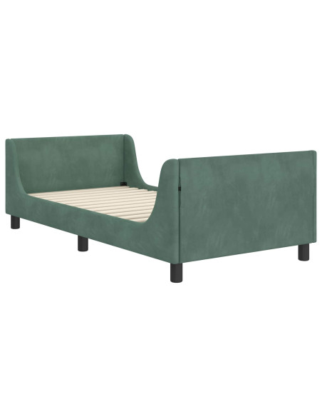 Struttura letto bambini con testata Verde Mare 80 x 200 cm