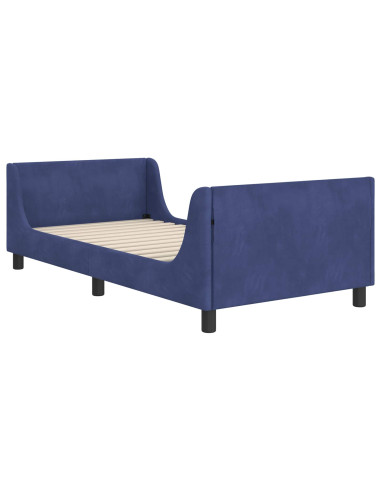 Struttura letto bambini con testata Blu Polizia 80 x 200 cm