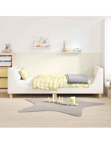 Struttura letto bambini con testata Crema 90 x 190 cm