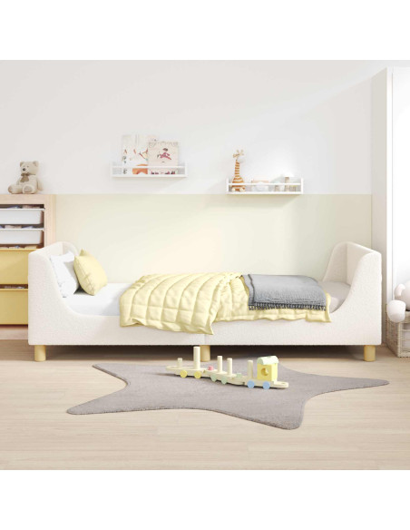 Struttura letto bambini con testata Crema 90 x 190 cm