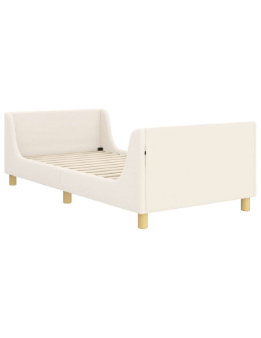 Struttura letto bambini con testata Crema 90 x 190 cm