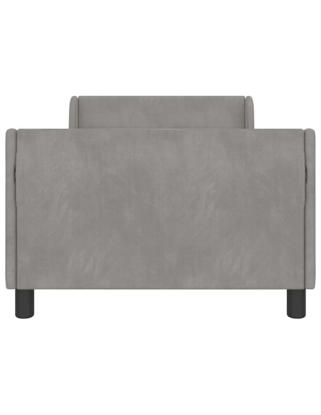 Struttura letto bambini con testata Grigio chiaro 90 x 190 cm