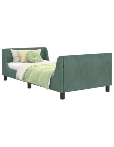 Struttura letto bambini con testata Verde Mare 90 x 190 cm