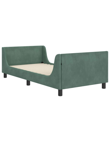 Struttura letto bambini con testata Verde Mare 90 x 190 cm