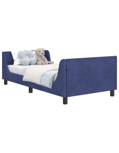 Struttura letto bambini con testata Blu Polizia 90 x 190 cm 2
