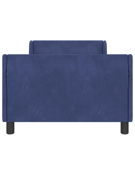 Struttura letto bambini con testata Blu Polizia 90 x 190 cm