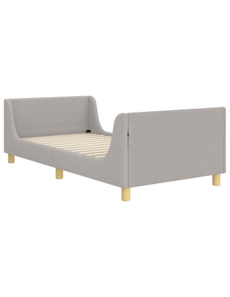 Struttura letto bambini con testata Grigio chiaro 90 x 200 cm