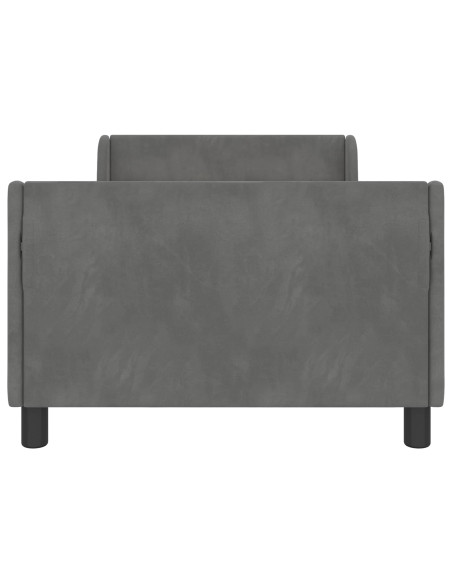 Struttura letto bambini con testata Grigio scuro 90 x 200 cm
