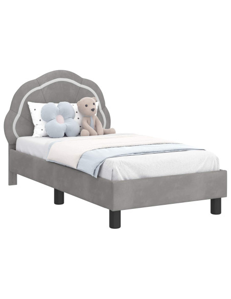 Struttura letto per bambini con testata Grigio chiaro