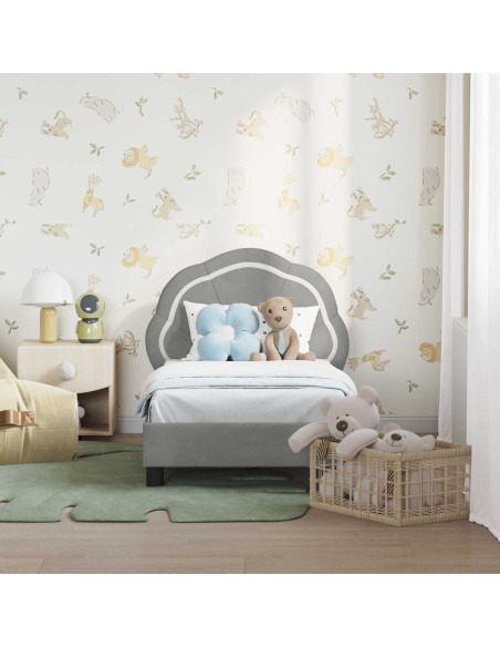 Struttura letto per bambini con testata Grigio chiaro