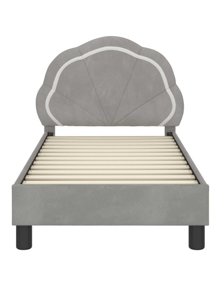 Struttura letto per bambini con testata Grigio chiaro