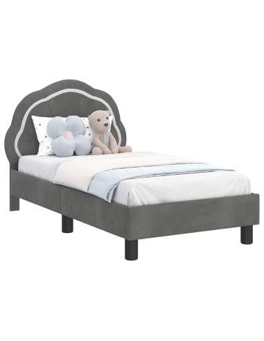 Struttura letto per bambini con testata Grigio scuro