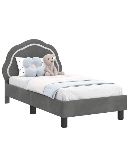 Struttura letto per bambini con testata Grigio scuro
