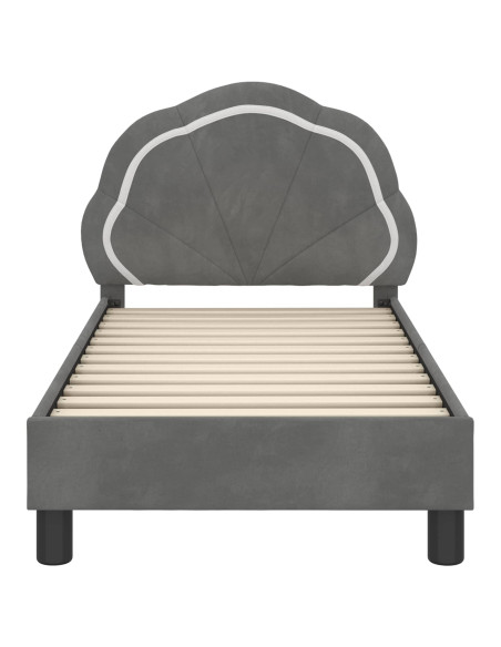 Struttura letto per bambini con testata Grigio scuro