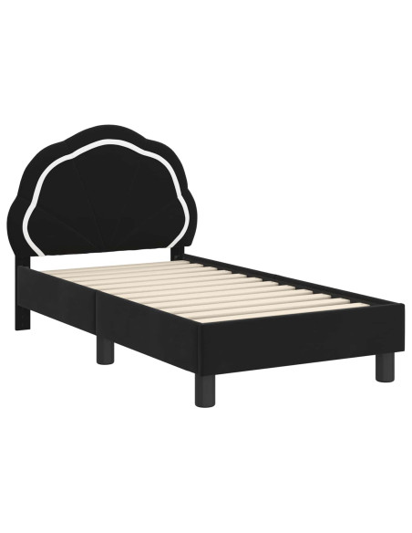 Struttura letto per bambini con testata Nero 70 x 140 cm