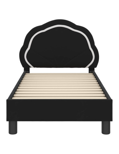 Struttura letto per bambini con testata Nero 70 x 140 cm