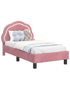 Struttura letto per bambini con testata Rosa 70 x 140 cm 2