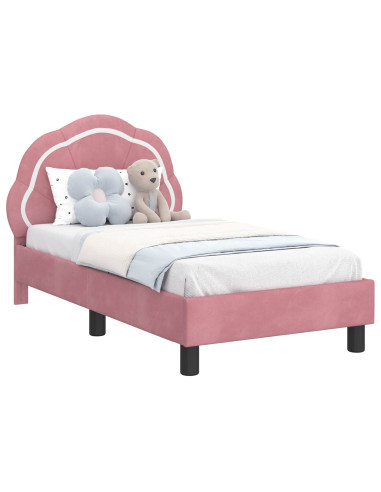 Struttura letto per bambini con testata Rosa 70 x 140 cm