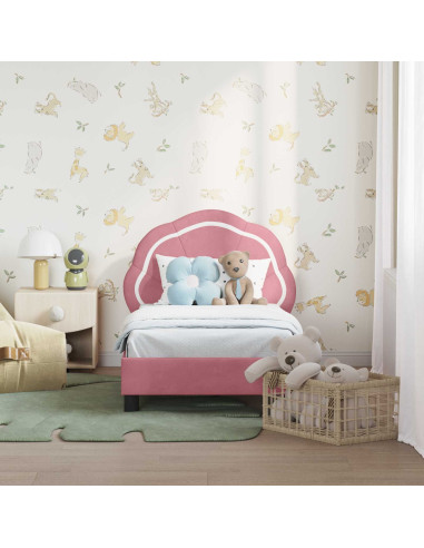 Struttura letto per bambini con testata Rosa 70 x 140 cm