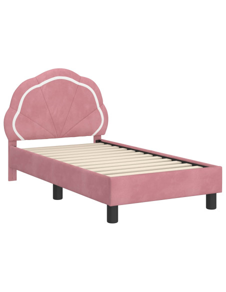 Struttura letto per bambini con testata Rosa 70 x 140 cm