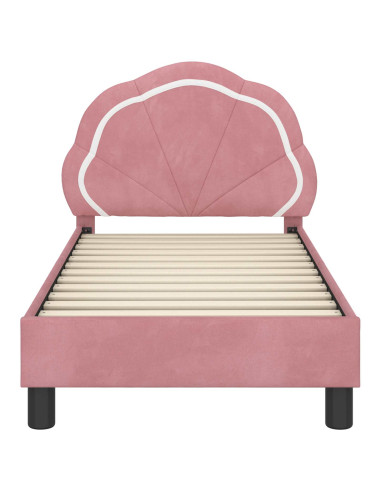 Struttura letto per bambini con testata Rosa 70 x 140 cm