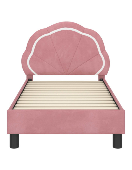 Struttura letto per bambini con testata Rosa 70 x 140 cm