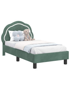 Struttura letto per bambini con testata Verde Mare 70 x 140 cm 2