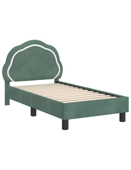 Struttura letto per bambini con testata Verde Mare 70 x 140 cm
