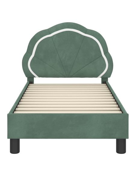Struttura letto per bambini con testata Verde Mare 70 x 140 cm